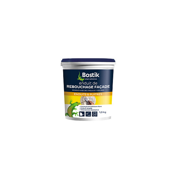 Enduit de rebouchage façade pâte 1,5 kg BOSTIK
