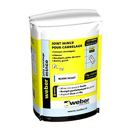 Joint mince gris ciment 5 kg WEBER