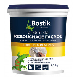 Enduit de rebouchage façade pâte 1,5 kg BOSTIK