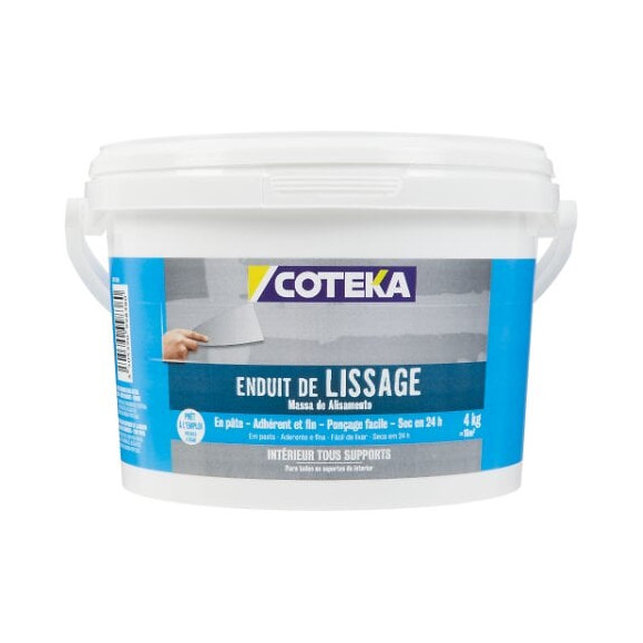 Enduit de lissage pâte 4 kg  COTEKA