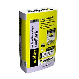 Mortier colle amelioré blanc 25 kg WEBER