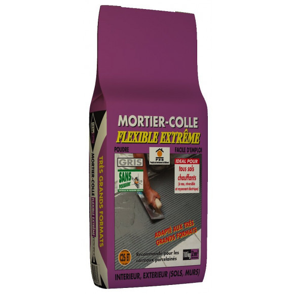 Mortier-colle flexible extrême gris 10kg