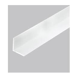 Cornière lisse PVC blanc 25x25x2.2mm Longueur 2.5m