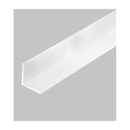 Cornière lisse PVC blanc 25x25x2.2mm Longueur 2.5m