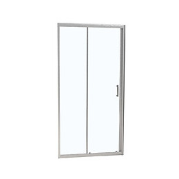Porte de douche coulissante largeur 100 cm en verre 6 mm transparent