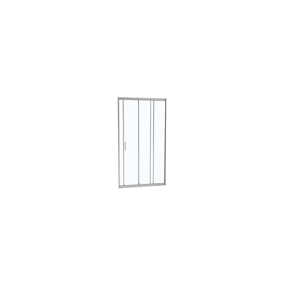 Porte de douche coulissante largeur 80 cm en verre 6 mm transparent