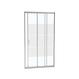 Porte de douche coulissante largeur 80 cm en verre 6 mm dépoli