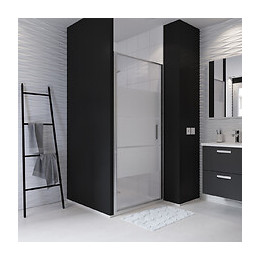 Porte de douche pivotante largeur 80 cm en verre 6 mm dépoli