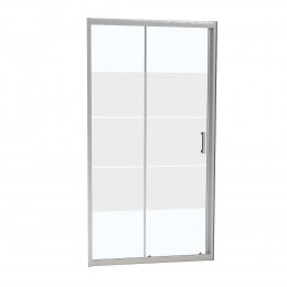Porte de douche coulissante largeur 120 cm en verre 6 mm dépoli