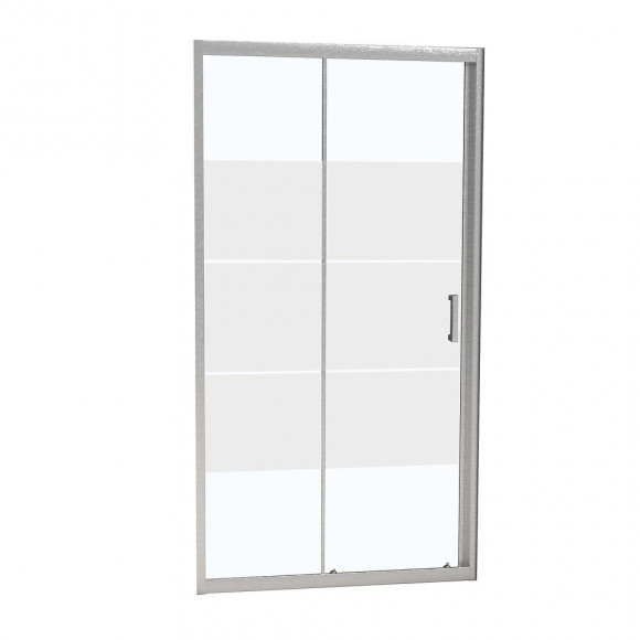 Porte de douche coulissante largeur 120 cm en verre 6 mm dépoli