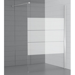 Paroi de douche à l'italienne largeur 140 cm en verre 6 mm dépoli