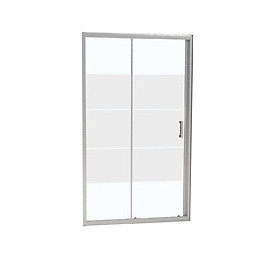 Porte de douche coulissante largeur 160 cm en verre 6 mm dépoli