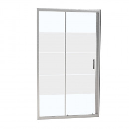 Porte de douche coulissante largeur 160 cm en verre 6 mm dépoli