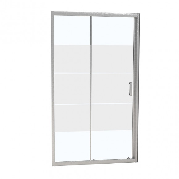 Porte de douche coulissante largeur 160 cm en verre 6 mm dépoli