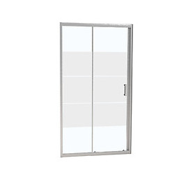 Porte de douche coulissante largeur 140 cm en verre 6 mm dépoli