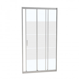 Porte de douche coulissante largeur 80 cm en verre 6 mm dépoli