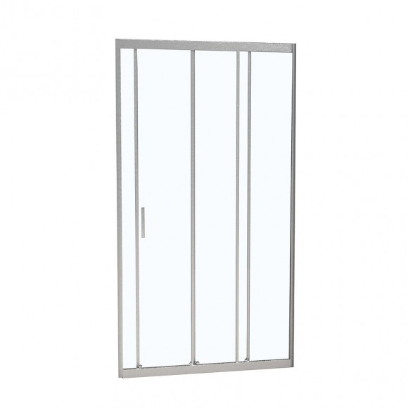 Porte de douche coulissante largeur 80 cm en verre 6 mm transparent