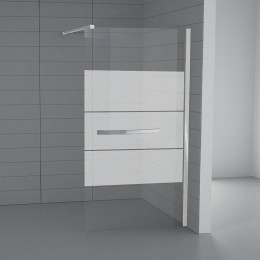Paroi de douche à l'italienne largeur 120 cm en verre 8 mm dépoli