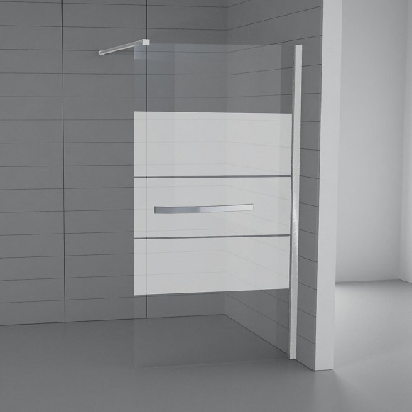 Paroi de douche à l'italienne largeur 120 cm en verre 8 mm dépoli