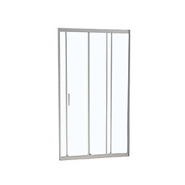 Porte de douche coulissante largeur 90cm en verre 6mm transparent