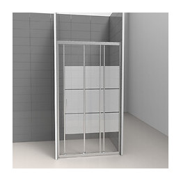 Porte de douche coulissante largeur 90 cm en verre 6 mm dépoli