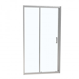 Porte de douche coulissante largeur 140 cm en verre 6 mm transparent