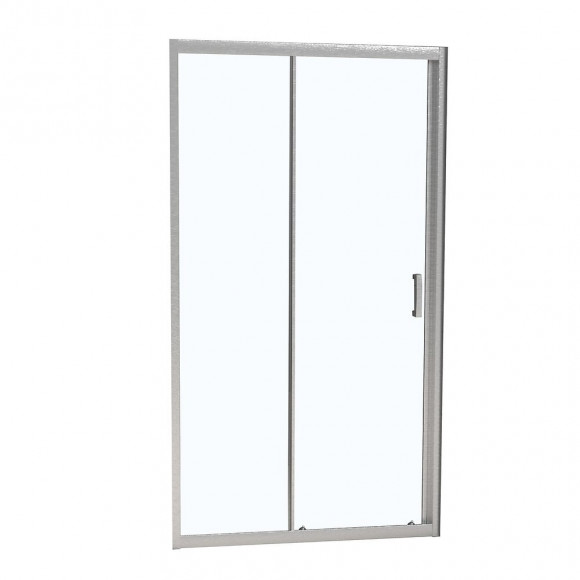 Porte de douche coulissante largeur 140 cm en verre 6 mm transparent