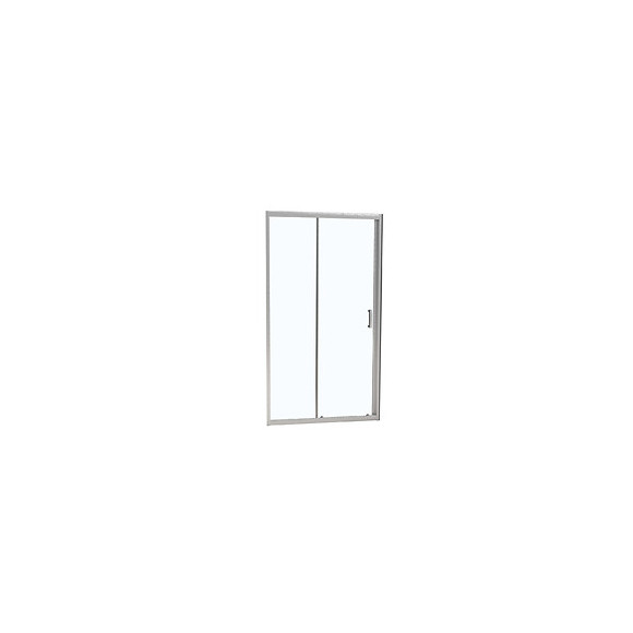Porte de douche coulissante largeur 140 cm en verre 6 mm transparent