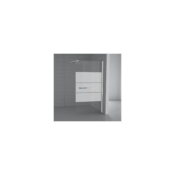 Paroi de douche à l'italienne largeur 120 cm en verre 8 mm dépoli