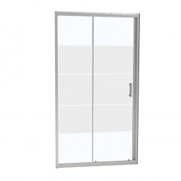 Porte de douche coulissante largeur 140 cm en verre 6 mm dépoli