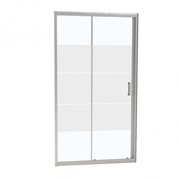 Porte de douche coulissante largeur 140 cm en verre 6 mm dépoli