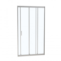 Porte de douche coulissante largeur 90cm en verre 6mm transparent