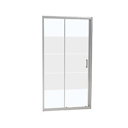 Porte de douche coulissante largeur 120 cm en verre 6 mm dépoli