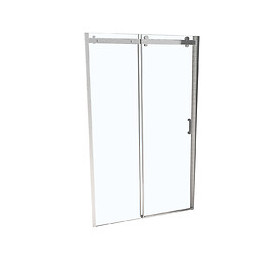 Porte de douche coulissante indus 120 cm en verre 6mm transparent