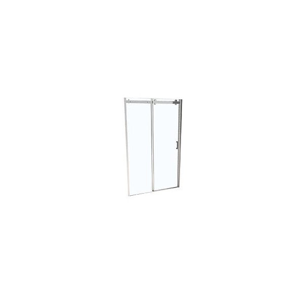 Porte de douche coulissante indus 120 cm en verre 6mm transparent