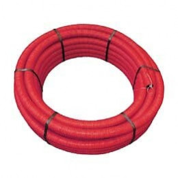Gaine polyéthylène annelée rouge 25ml diamètre 90mm