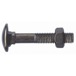 6 boulons TRCC penture acier zingué noir 7x50mm