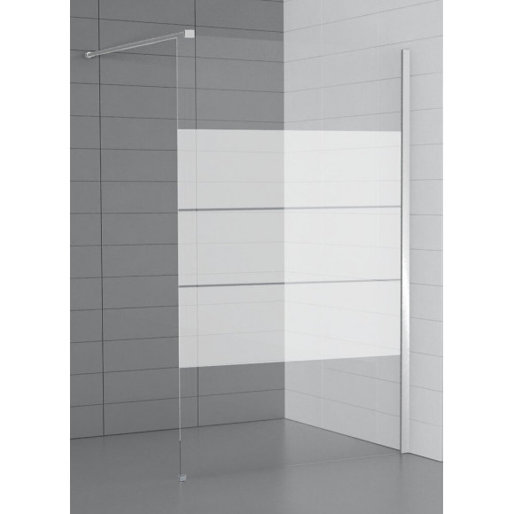 Paroi de douche à l'italienne largeur 120 cm en verre 6 mm dépoli