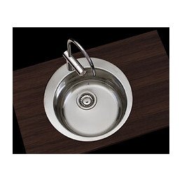 Evier cuve ronde en inox. 1 bac. Diamétre 48