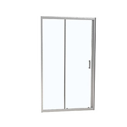 Porte de douche coulissante largeur 160 cm en verre 6 mm transparent