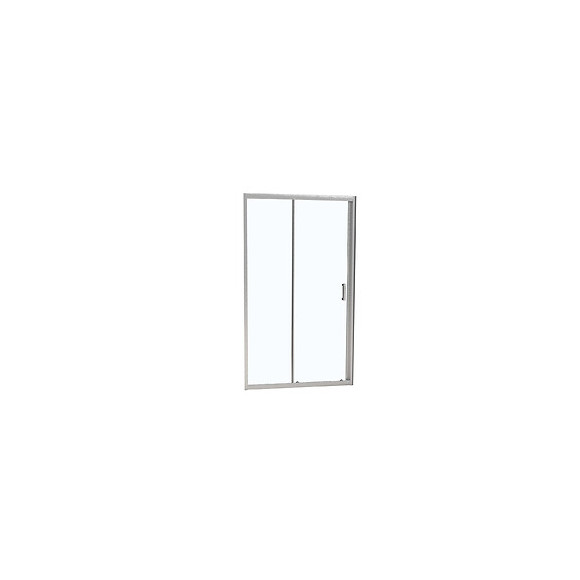 Porte de douche coulissante largeur 160 cm en verre 6 mm transparent