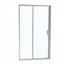 Porte de douche coulissante largeur 160 cm en verre 6 mm transparent