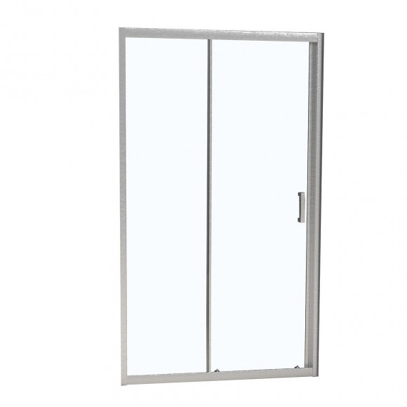 Porte de douche coulissante largeur 160 cm en verre 6 mm transparent