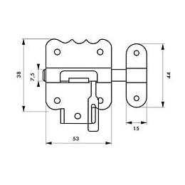 Targette À Pêne Rond Thirard, Acier Zingué Bronze