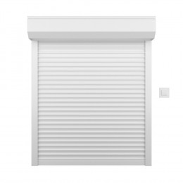 Volet roulant h.140xL.120cm PVC blanc elec filaire