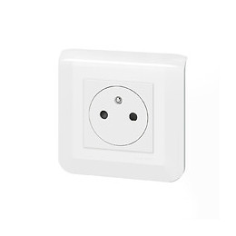 Prise de courant Surface Mosaic blanc avec plaque