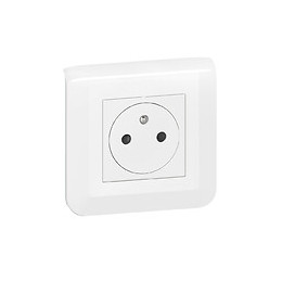 Prise de courant Surface Mosaic blanc avec plaque