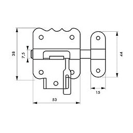 Targette À Pêne Rond Thirard, Acier Zingué Bronze