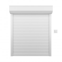 Volet roulant h.140xL.150cm PVC blanc elec filaire