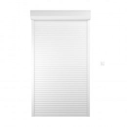 Volet roulant h.220xL.150cm PVC blanc elec filaire